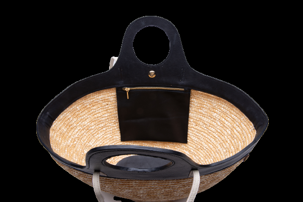 ACCESSOIRES Tote Natur Schwarz Großer Ausverkauf