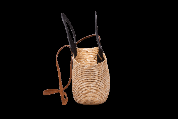 ACCESSOIRES Mini Tote Natur/Schwarz Begrenztes Angebot