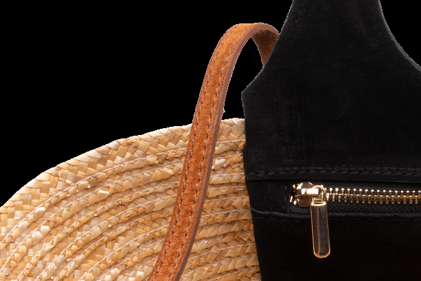 ACCESSOIRES Mini Tote Natur/Schwarz Begrenztes Angebot