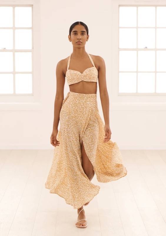 RESORTWEAR Milu Wickelrock Dotty Sand Heißer Verkauf