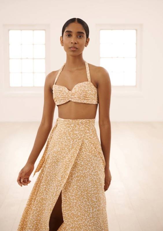 RESORTWEAR Milu Wickelrock Dotty Sand Heißer Verkauf