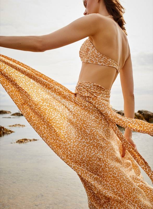 RESORTWEAR Milu Wickelrock Dotty Sand Heißer Verkauf