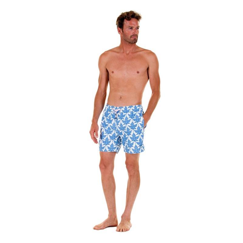 HERREN Badehose Papaya blau Nur für heute