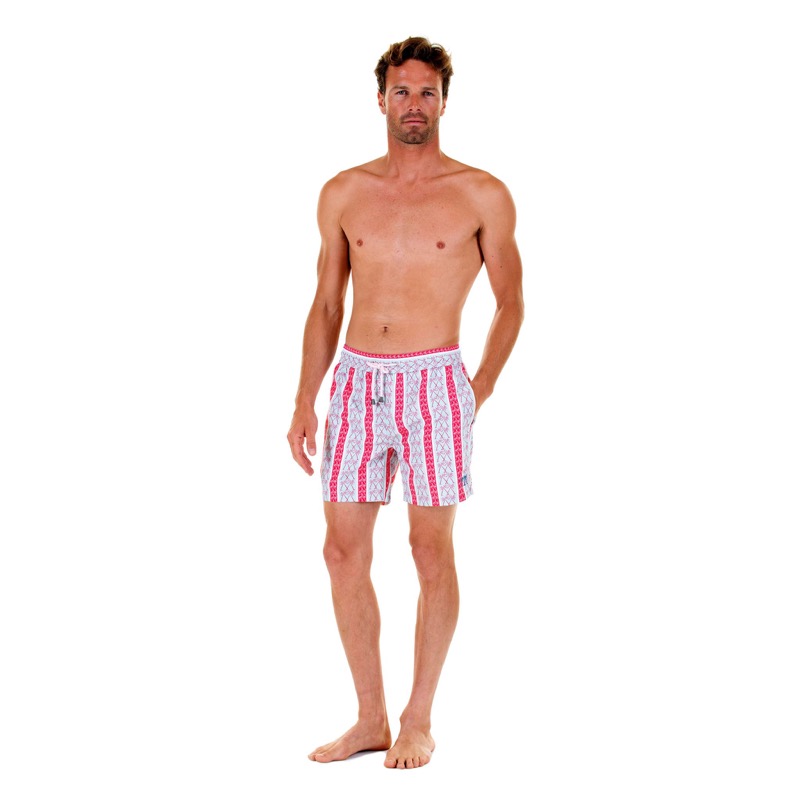 HERREN Badehose mit Streifen in rot Discount Store für neue Produkte