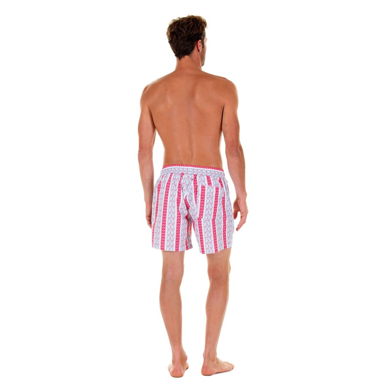 HERREN Badehose mit Streifen in rot Discount Store für neue Produkte