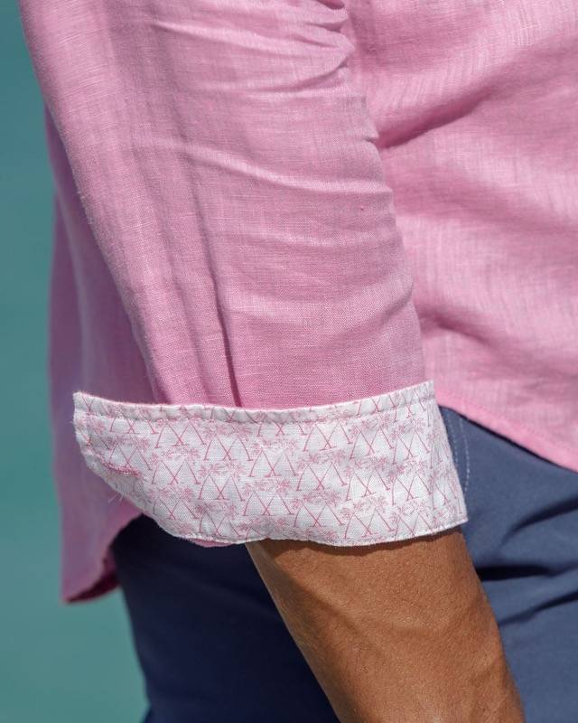 HERREN Leinenhemd in rosa 50% Rabatt mit kostenlosem Versand
