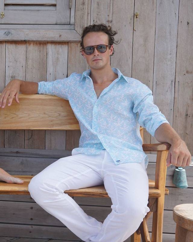 HERREN Leinenhemd Papaya grau Fabrikladen