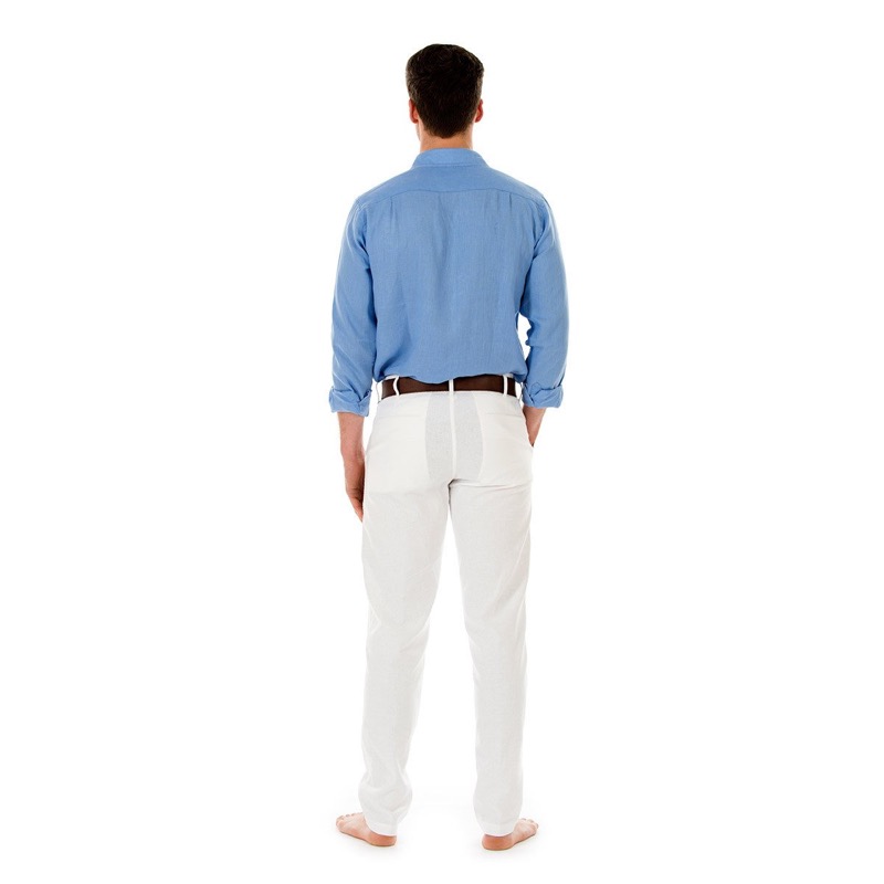 HERREN Leinenhose in weiß zollfrei