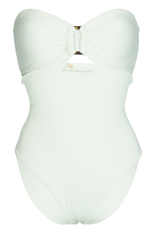BADEANZÜGE White Pearl Padded Bandeau Badeanzug Online