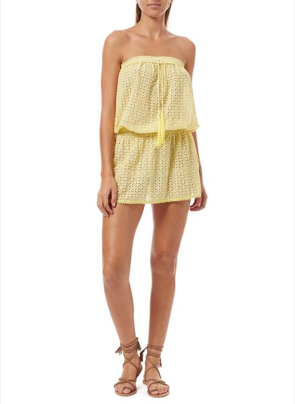 RESORTWEAR Adela Bandeau Kleid in gelb Verkauf