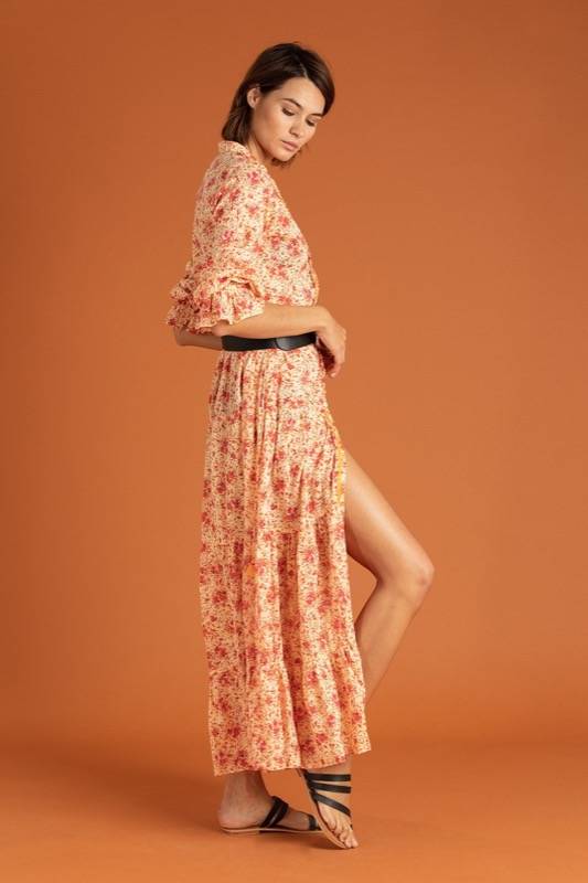 SALE Rita Maxikleid Gelb Sonderangebot