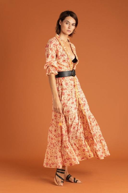 SALE Rita Maxikleid Gelb Sonderangebot