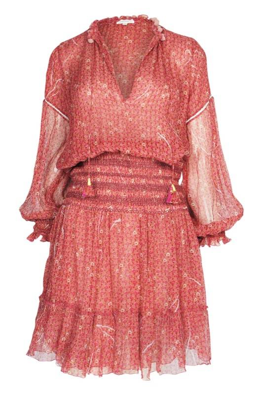 SALE Clara Minikleid in Red Geo Flower Großer Ausverkauf