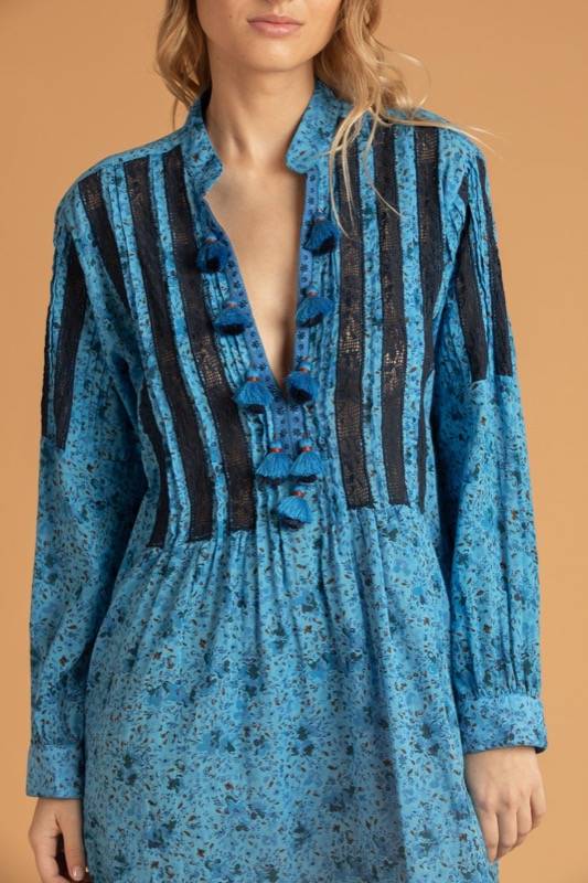 SALE Triny Tunikakleid Blau Begrenztes Angebot