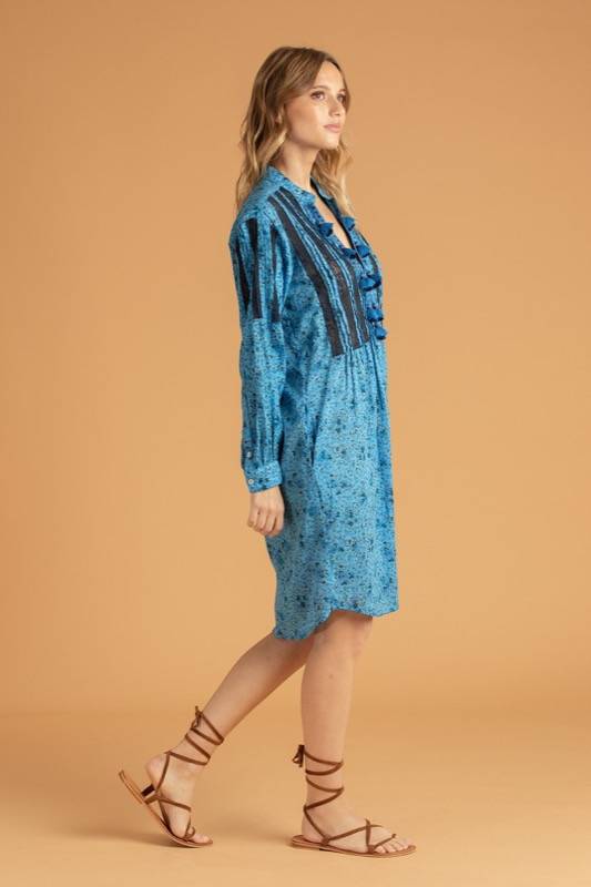 SALE Triny Tunikakleid Blau Begrenztes Angebot
