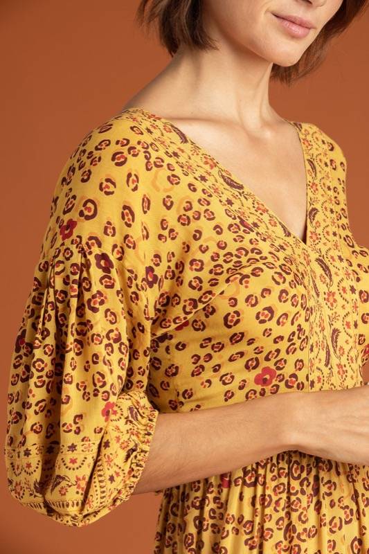 SALE Mia Maxikleid Gelb Online Shopping