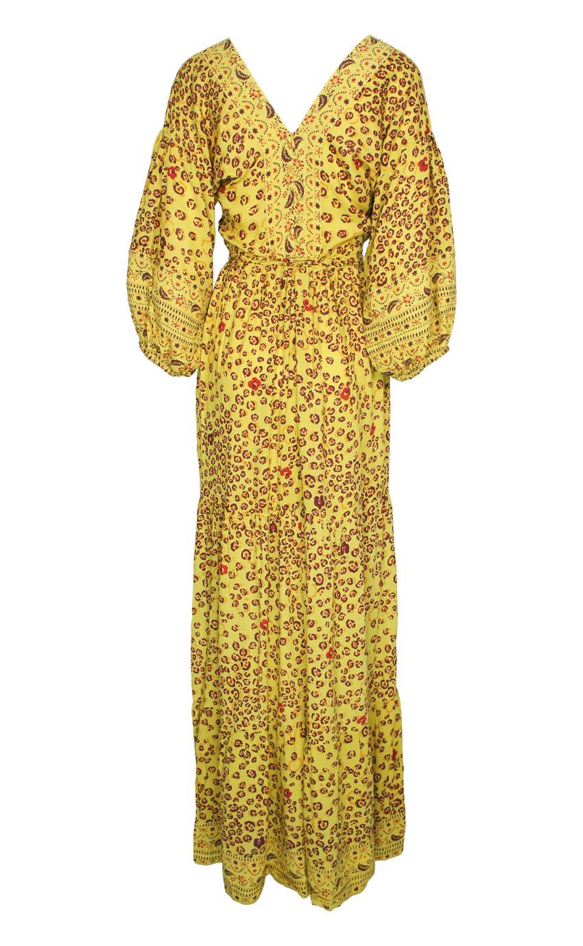 SALE Mia Maxikleid Gelb Online Shopping