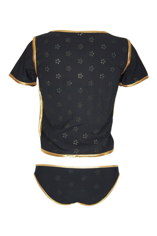 SALE Surfrider Beach Top mit Bikini Slip Black Saisonschlussverkauf
