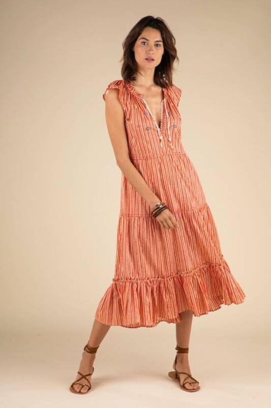 SALE Irma Midikleid rot Sonderangebote
