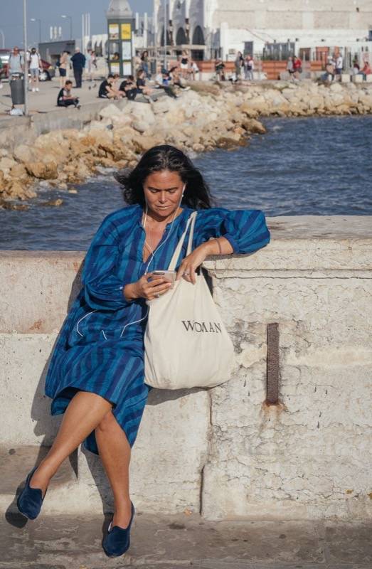 SALE Jaya Riviera Kleid blau VIP-Rabatte