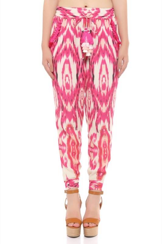 RESORTWEAR Ikat Hose in Pink mit Quasten Begrenzte Freigabe