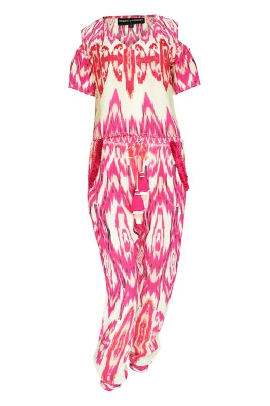 RESORTWEAR Ikat Hose in Pink mit Quasten Begrenzte Freigabe