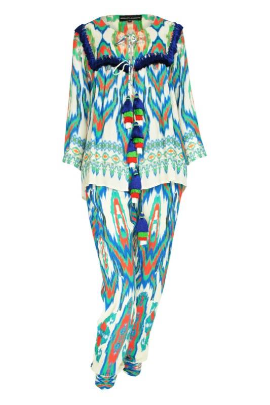 RESORTWEAR Ikat Hose in Grün mit Quasten JETZT KAUFEN