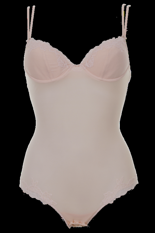 LINGERIE Brunico gefütterter String Body in Puder aus Spitze Nur noch ein Tag übrig