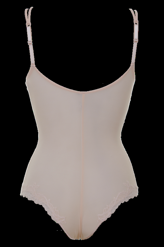 LINGERIE Brunico gefütterter String Body in Puder aus Spitze Nur noch ein Tag übrig