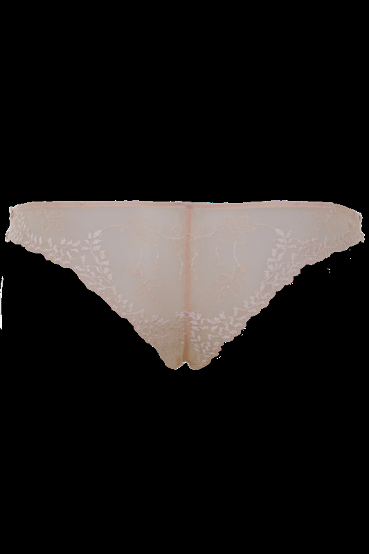 LINGERIE Acapulco String aus Spitze in Puder Clearance-Verkauf