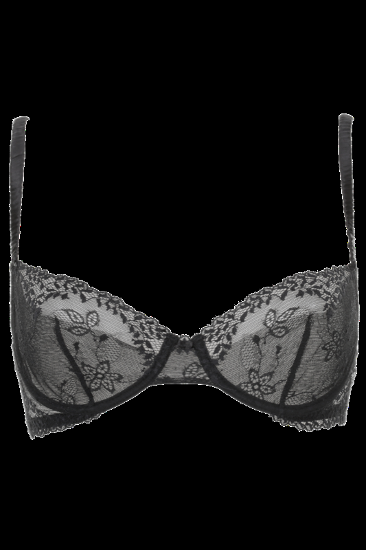 LINGERIE Ungefütterte Bügel BH aus Spitze in Schwarz Begrenzt auf 3 Tage