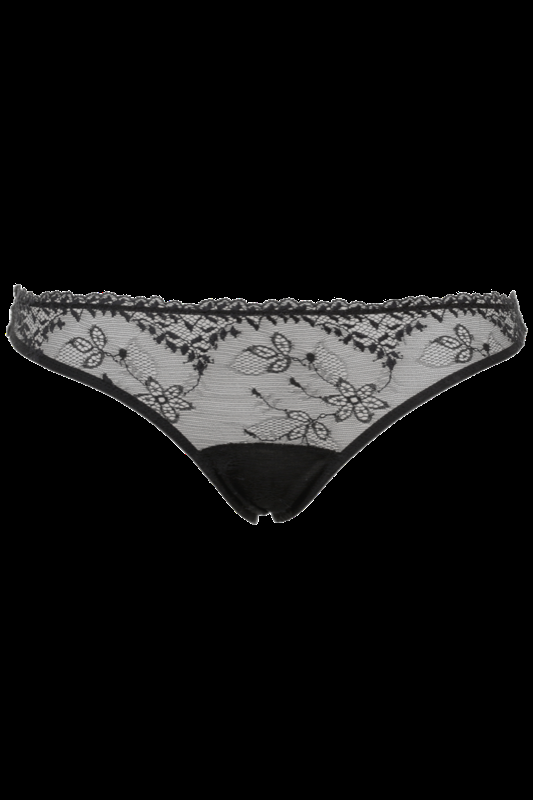 LINGERIE Acapulco String aus Spitze in Schwarz Im Verkauf