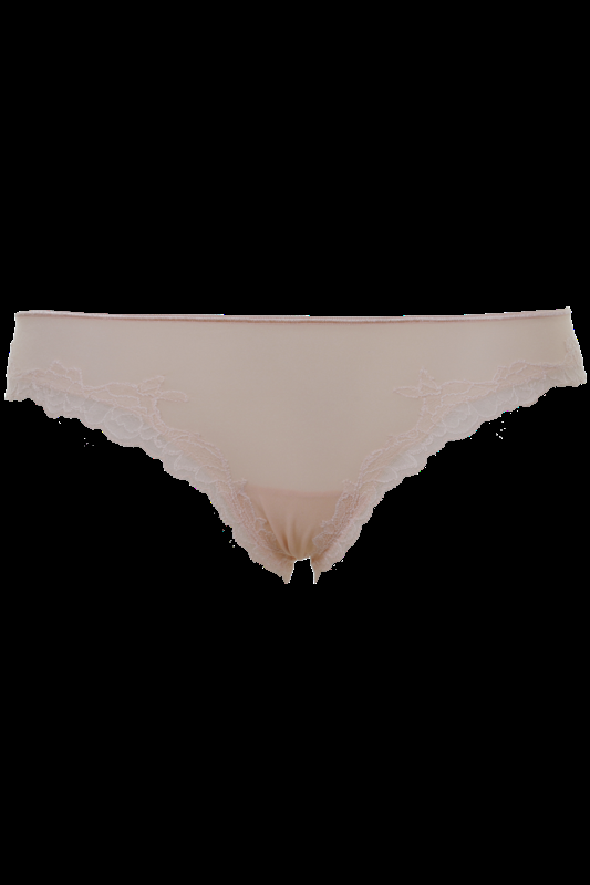LINGERIE Bangalore String Brazilian cut in Puder aus Spitze
