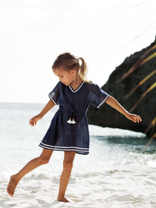 KINDER Girls Grace Kaftan Blue Bis zu 60% Rabatt