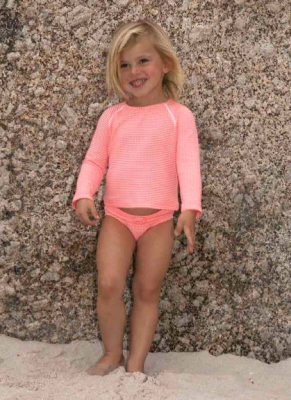 KINDER Baby Dakota Swim Shirt Fluro-ribbed zollfrei