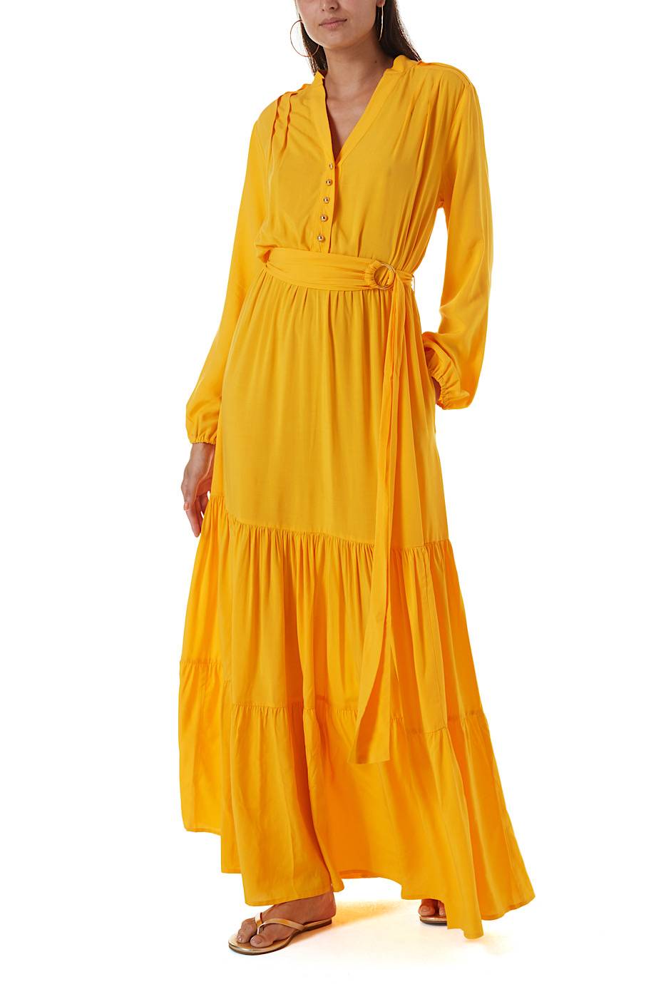 SALE Sonja Maxikleid Gelb Rabatt