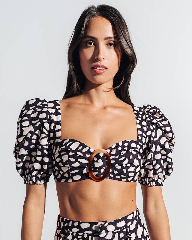 SALE Spotted Cropped Top Lagerräumung
