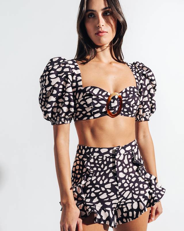 SALE Spotted Cropped Top Lagerräumung