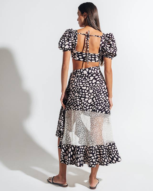 SALE Spotted Cropped Top Lagerräumung