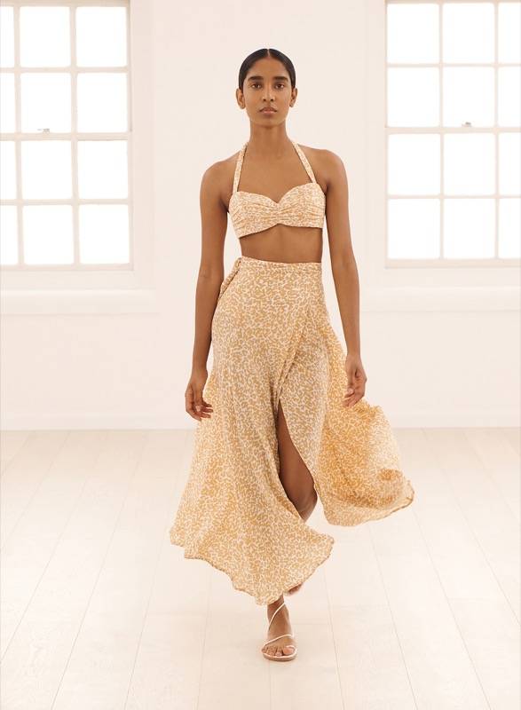 SALE Chiara Padded Bandeau Bikini Dotty Sand Super Rabatt
