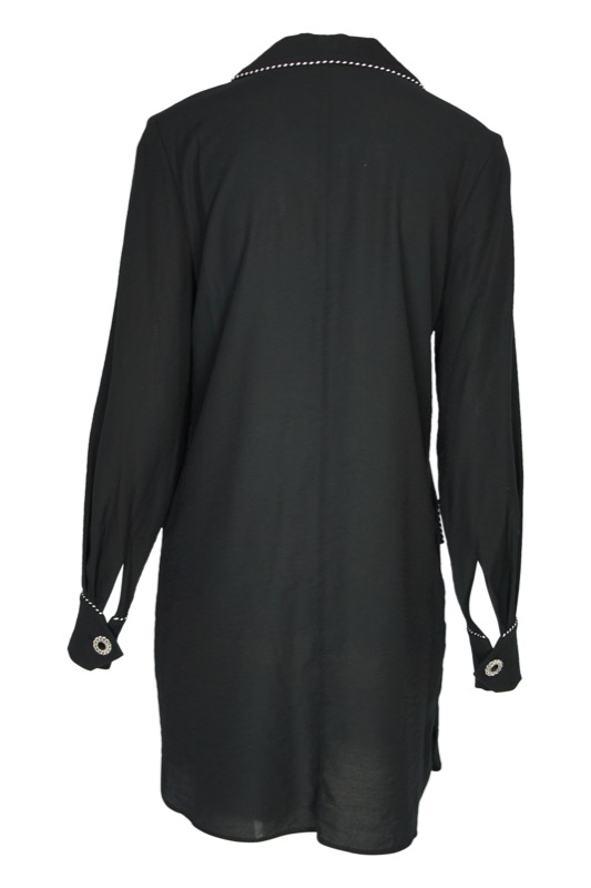 SALE Piped Luxe Minikleid schwarz Schlussverkauf