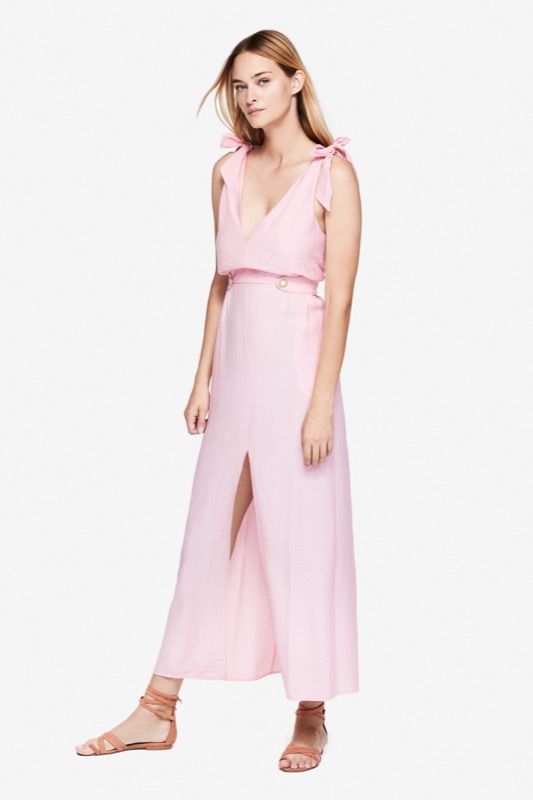 SALE Piped Luxe Maxikleid Rosa Limitierter Zeitrabatt