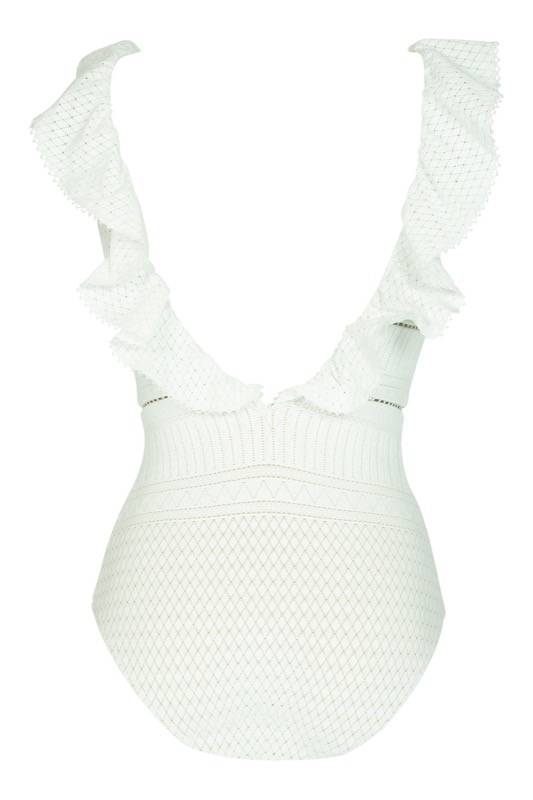 SALE Badeanzug aus Spitze mit Rüschen Osterangebot