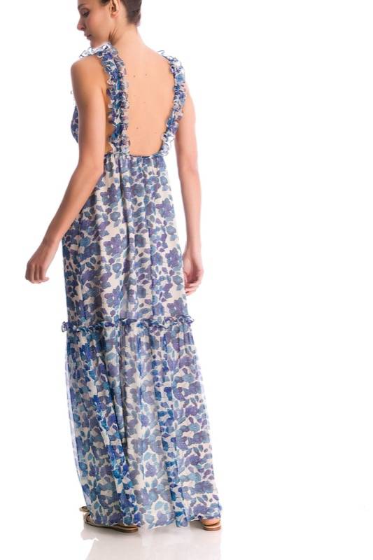 SALE Florales Maxikleid aus Seide Kauf eins, bekomm eins gratis