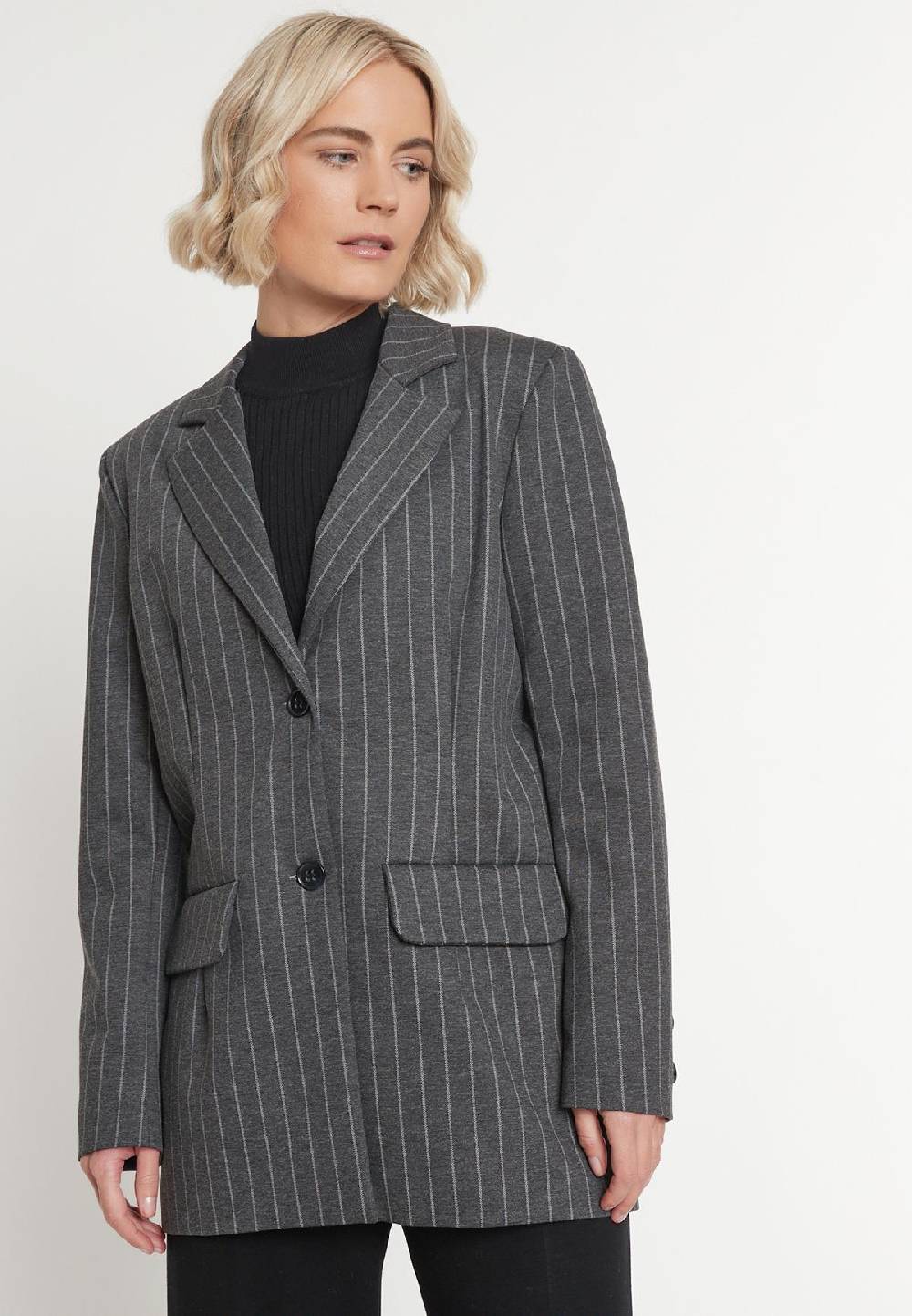 Ana Alcazar Nadelstreifen Blazer Mesea Fabrikverkauf