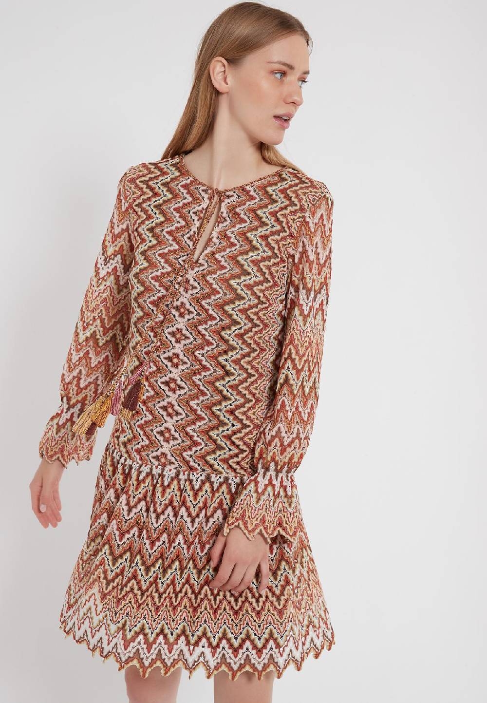 Ana Alcazar Langarm Kleid Zalta Begrenzte Freigabe