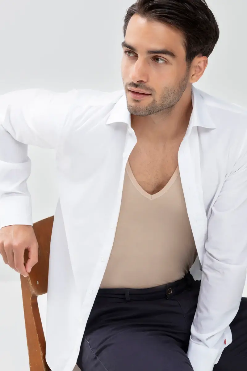 Merxx Das Drunterhemd - V-Neck | Slim fit Serie Dry Cotton Functional zollfrei