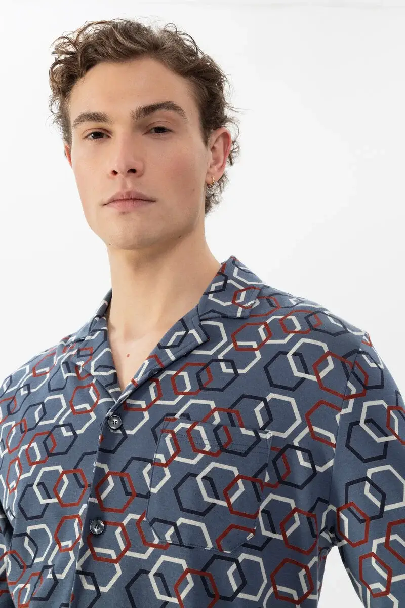 Merxx Langer Pyjama Serie Hexagon Mix im Angebot