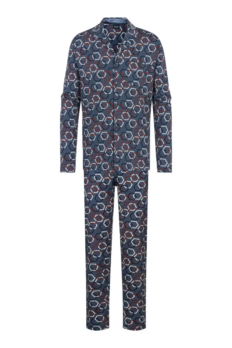 Merxx Langer Pyjama Serie Hexagon Mix im Angebot