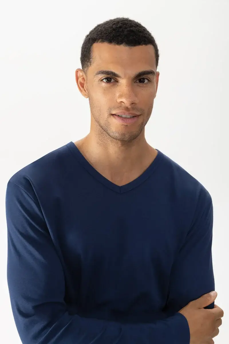 Merxx Langarm-T-Shirt Serie Solid Night 2025
